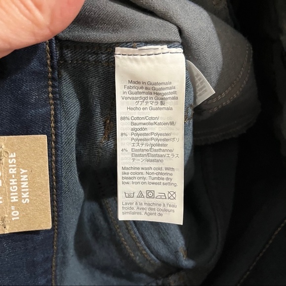 Madewell 10” High Rise Skinny Jeans Size 23 Classic Style F4684 - Picture 10 of 11